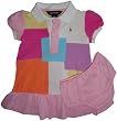 Infant Girl's Ralph Lauren Polo 2 Piece Dress Patchwork with Muliple Colors