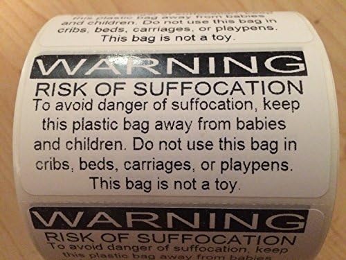 [Theioshop Office 3" X 1" Suffocation Warning Peel and Stick Labels (600)