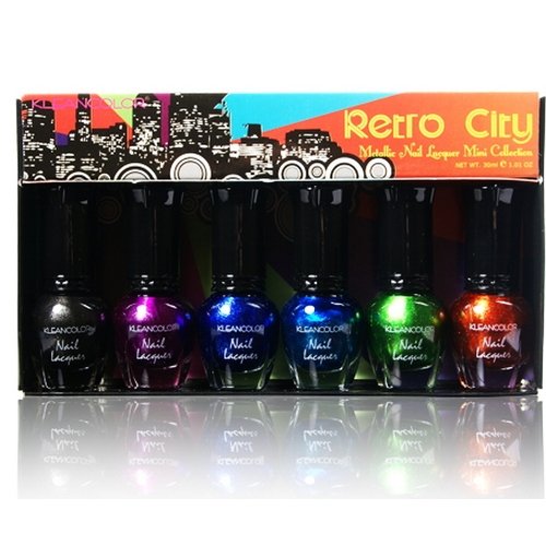 KLEANCOLOR Nail Lacquer Mini Collection - Retro City - Metallic - KCNPC601 KLEANCOLOR Nail Lacquer Mini Collection - Retro City - Metallic - KCNPC601