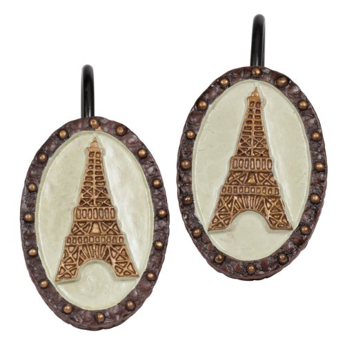 I Love Paris Shower Curtain Hooks