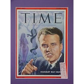 Billy Graham Evangelist October 25 1954 Time Magazine Fabulous Beautiful Condition Professionally Matted Cover 11 X 14 Inch Size Delivered Ready For Framing
