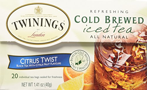 Twinings of London - Iced Tea Cold Brewed Refreshing Citrus Twist - 20 Tea Bags