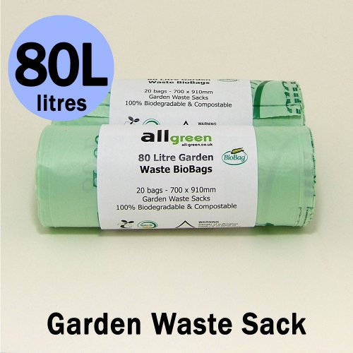 Cheap 80 Litre x 40 bags Compostable Garden Waste Sacks Sale yojybm