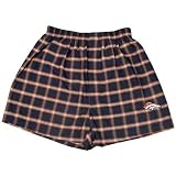 Denver Broncos Navy Blue Plaid NFL Cover Pajama Shorts