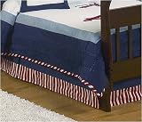 Bed Skirt for Red, White & Blue Vintage Aviator Crib and Toddler Set by JoJo Designs