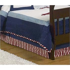 Bed Skirt for Red, White & Blue Vintage Aviator Crib and Toddler Set by JoJo Designs