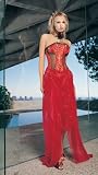 2PC. Brocade empress bustier gown