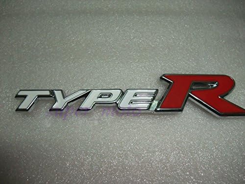 cbjk ID 3D new TYPE R TYPER Chrome Emblem Trunk Badge Sticker Logo white+red