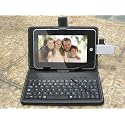 Best Electronics Deals - HDE 7" Tablet Stand with USB Keyboard - Black Faux Leather Carrying Case