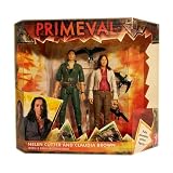 Primeval - 5" Claudia Brown With Helen Cutter & 3 Agnurognathus (Small Lizards)
