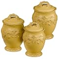Firenze 3-pc. Canister Set - Gold