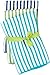 Ritz 16 by 19-Inch Stripe Microfiber White Kitchen Dish Towel, Green/Blue Stripes, 3-Pack
