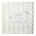 SwaddleDesigns Organic Ultimate Receiving Blanket - Kiwi Mod Circles on Ivory