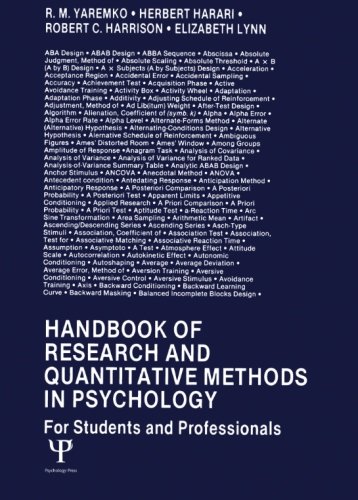 Handbook of Research and Quantitative Methods in Psychology: For Students and Professionals