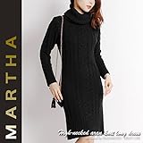 ハイネックアランニットロングワンピ