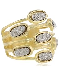 Marcia Moran "Pure" Cubic-Zirconia Filled Oval Shaped Multi-Band Ring