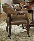Steve Silver Tournament Box Seat Arm Chair with Casters