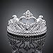 Fashion Beautiful Jewelry New Silver Crystal Princess Crown Fine Ring