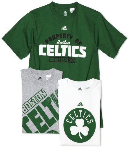 NBA Men's Boston Celtics Triple Threat Three Pack Tees (Kelly, X-Large)
