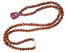 Meditation Gift Idea- Pink Jade Rudraksha Prayer Beads Yoga Japa Mala 108+1