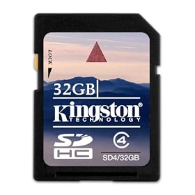 Kingston 32 GB Class 4 SDHC Flash Memory Card SD4/32GB: Electronics