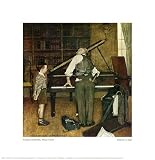  : Piano Tuner by Norman Rockwell. Art Print Poster 13.5 inches width by 14 inches height. Highest Quality Art Poster Print
