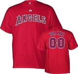 Los Angeles Angels of Anaheim Youth - Customized with Your Name - Red Name and Number T-Shirt