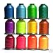12 Spools BRIGHT Embroidery Machine Thread
