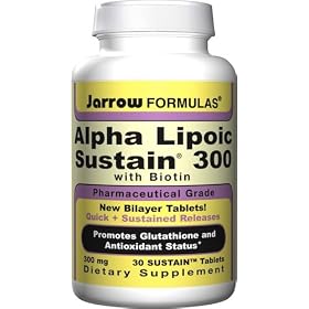 Jarrow Formulas Alpha Lipoic Sustain 300, 300 mg, 30 Bilayer Tablets