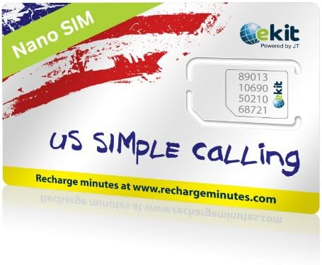 Telestial USA 4G Prepaid Nano SIM Card for iphone 5 with $10.00 & 50MB Credit