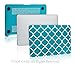 TopCase Quatrefoil / Moroccan Trellis Aqua Blue Ultra Slim Light Weight Rubberized Hard Case Cover for Macbook Air 11