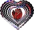 Kaleidoscope Heart Rose Red Wind Spinner