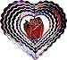 Kaleidoscope Heart Rose Red Wind Spinner