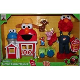 Sesame Street Elmo's Farm Playset Includes Plush Farmer Elmo by Fisher Price Sesame Street Elmo