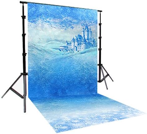 PRINTED Christmas FROZEN SNOW PHOTOGRAPHY BACKGROUND AND FLOOR DROP BACKDROP COMBO COMBO138 BOTH ITEMS a 5'x6' Titanium Cloth and a 4'x5' Candy Floor