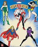  : FEMALE SUPERHEROS 5-pc MAGNET SET dc comics girl