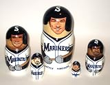 MLB Baseball Seattle Mariners or Any Team your choice Russian Nesting doll 5 pcs / 6 in