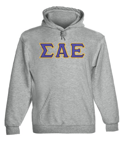 Sigma Alpha Epsilon Twill Letter Hoody by Fashion Greek
