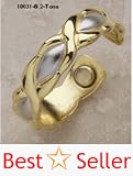 Two Tone Gold & Silver Magnetic Ring, Adjustable - 1 ring