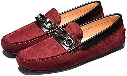 ZCTOP Casual rubber driving oxford city leather board Mocassins classic loafers Italian design men shoes Wine 10 D(M) US