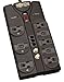 Tripp Lite 8 Outlet Surge Protector Power Strip, 8ft Cord, Right-Angle Plug, Tel/Fax/Modem/Coax Protection, RJ11, & $150,000 INSURANCE (TLP808TELTV)