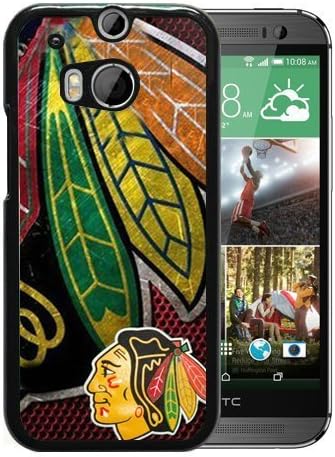 Chicago Blackhawks Black Case with Unique and Attractive Design for Beautiful HTC ONE M8