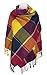 Spikerking Women's Fashion Large Lattice Long Shawl Big Grid Winter Warm Scarf