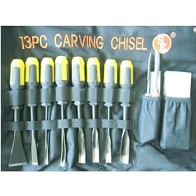 SE 13 Pc Professional Quality Wood Carving Chisel Set by SE