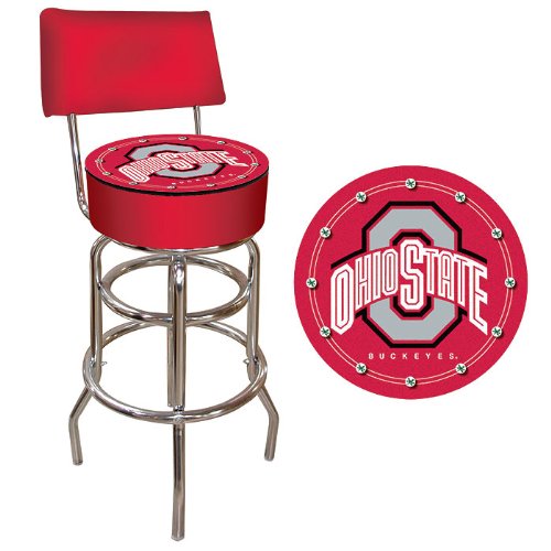 Ohio State University Padded Bar Stool with Back (fls)