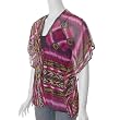 Belle Du Jour V-neck Kimono Sleeve Print Tunic Top