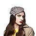 Lawliet Womens Dressy Fascinator Beret Wool Felt Pillbox Hat Wedding Occasion Headpiece A083