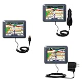 Deluxe Kit for the Garmin Nuvi 255 includes a USB cable with Car and Wall Charger - Gomadic Brand w/ TipExchange Technology