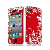 RED FLORAL Design Apple iPhone 4 ( iPhone 4G, iPhone 4th Generation) 16GB 3 ....