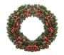 30" Pre-Lit Indoor Outdoor Christmas Wreath With 70 Red-Color Lights #172011